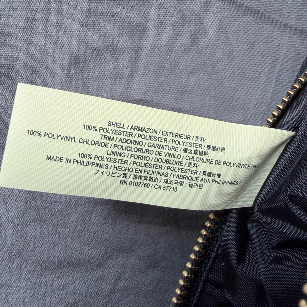 Kate Spade Black White Striped Cosmetic Bag Makeup Pouch Travel Case RN0102760